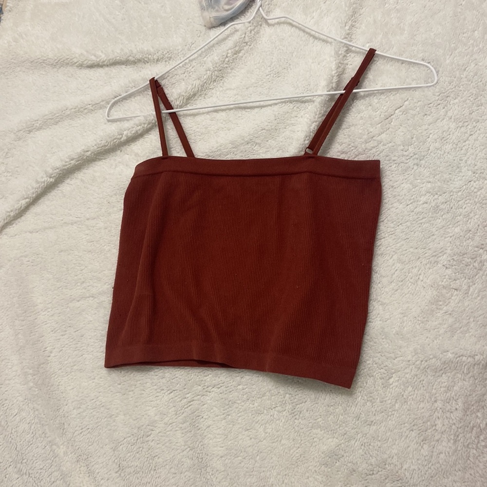 Maroon cropped top